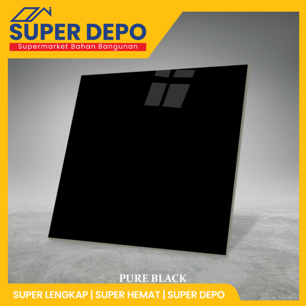 GRANITE VALENTINO GRESS 60X60 CM - PURE BLACK