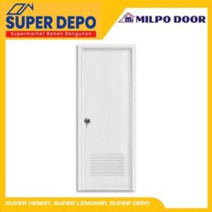 MILPO PINTU POLOS PVC JALUSI WHITE 70X195