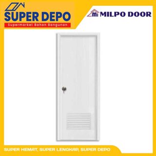 MILPO PINTU POLOS PVC JALUSI WHITE 70X195